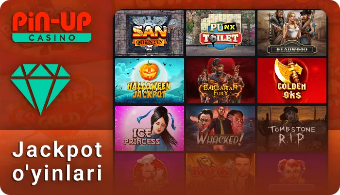 PIN Up saytidagi Jackpot uyalari haqida
